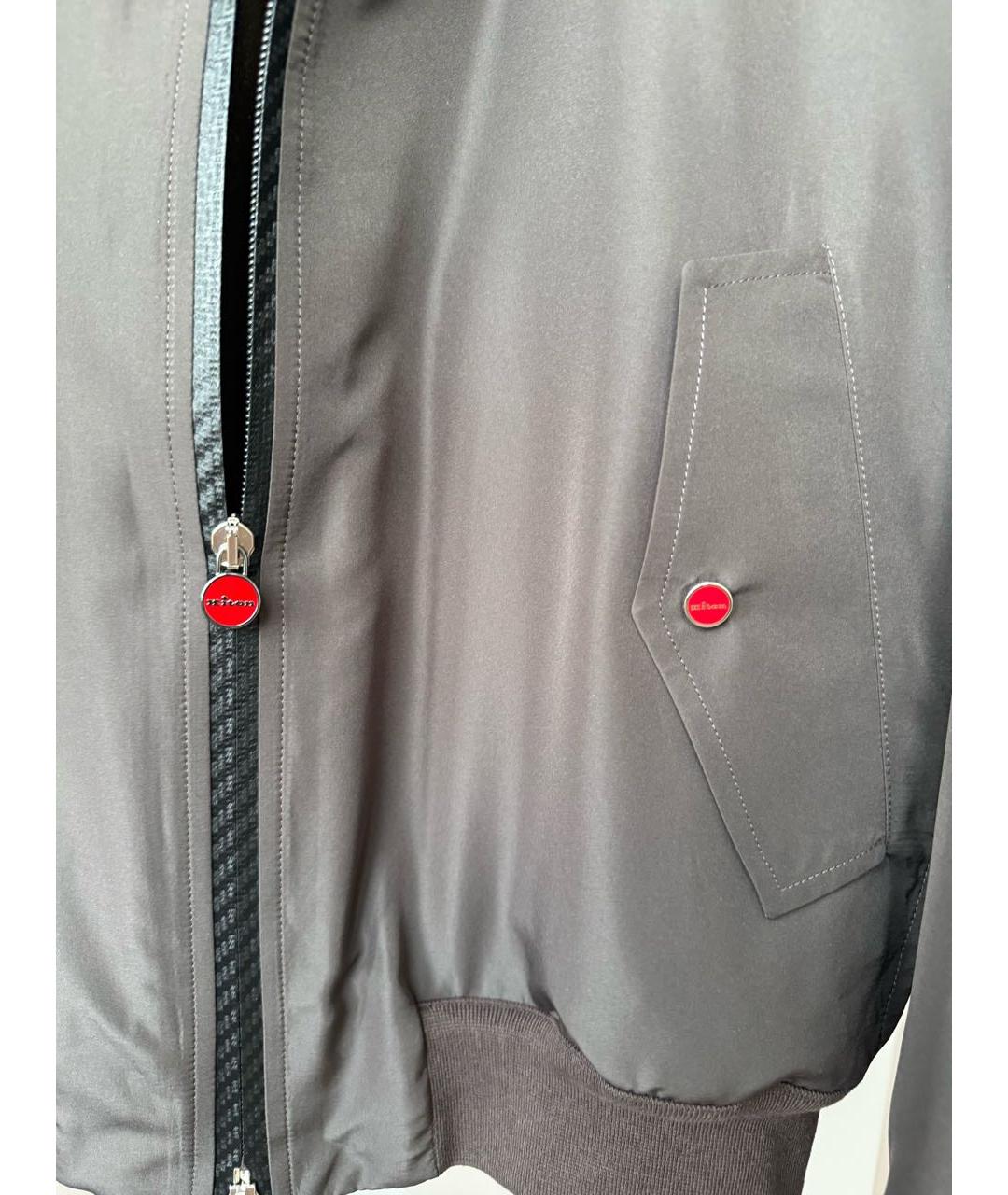 KITON Коричневая полиэстеровая куртка, фото 4