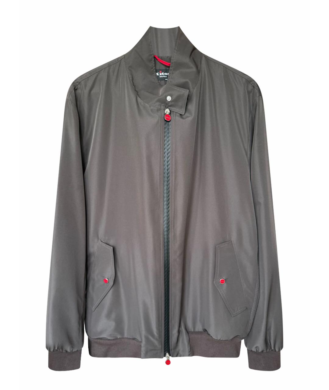 KITON Коричневая полиэстеровая куртка, фото 1