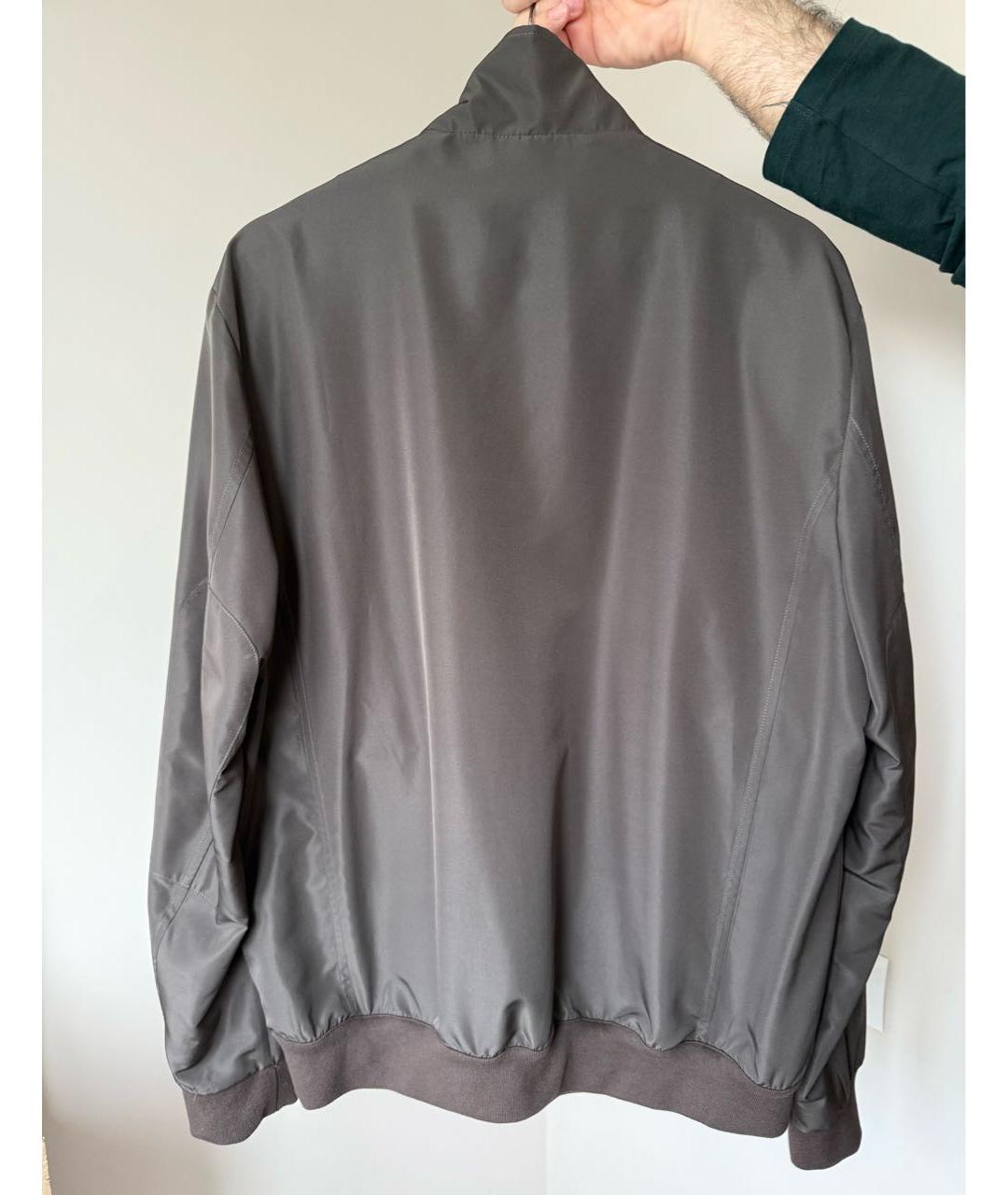 KITON Коричневая полиэстеровая куртка, фото 2