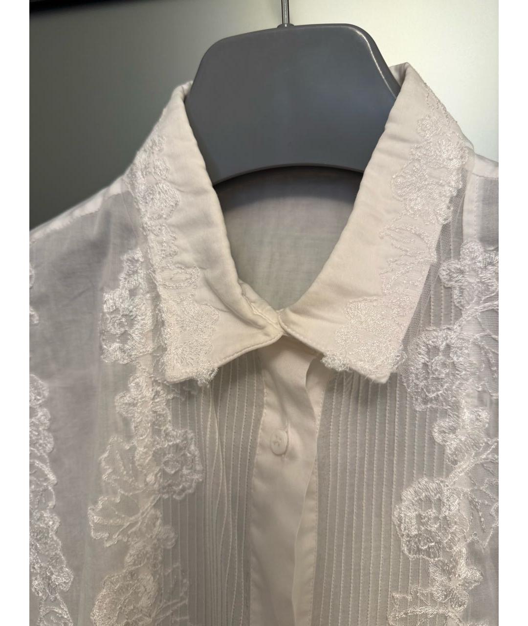 ERMANNO SCERVINO Белая хлопковая рубашка, фото 3