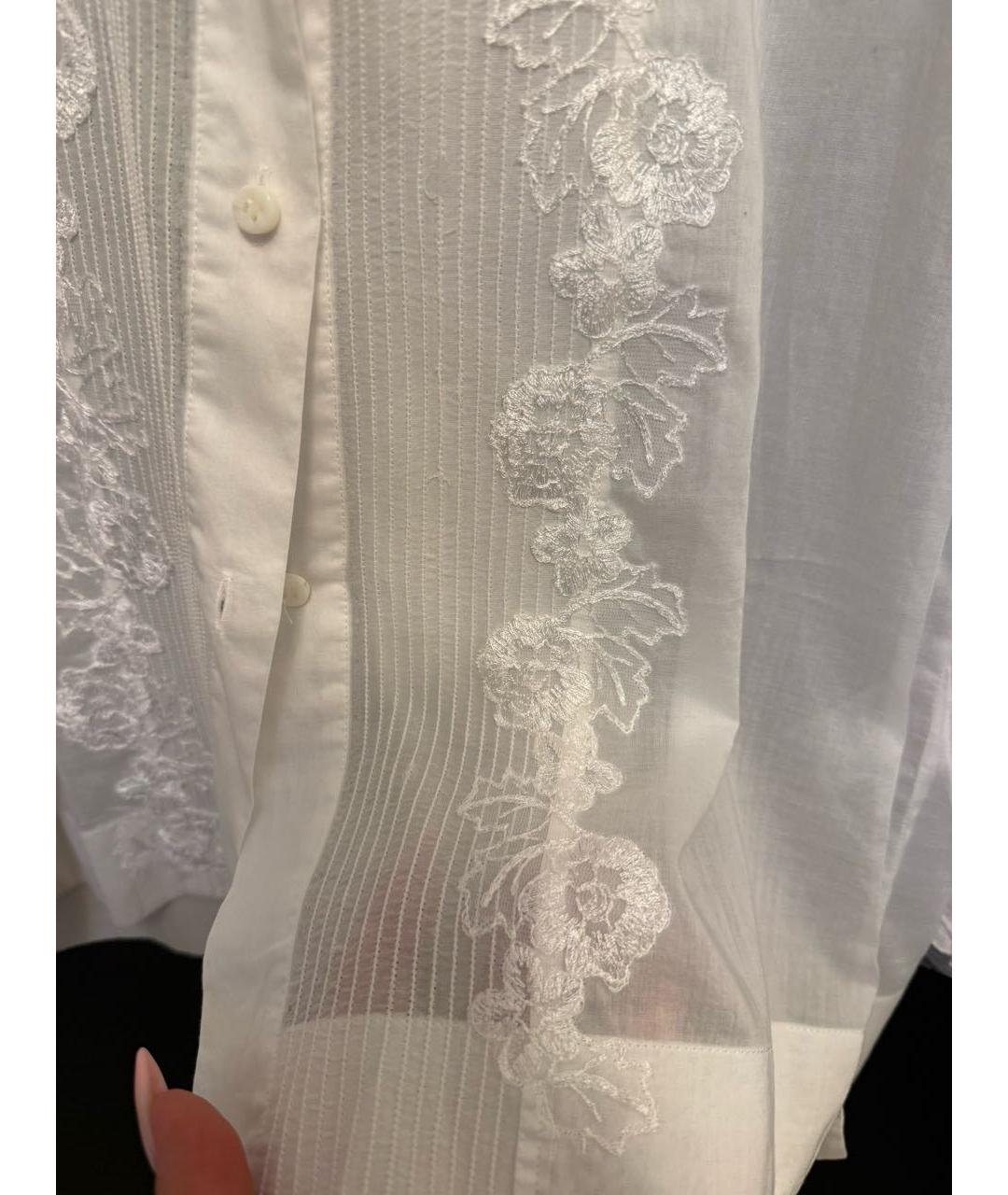 ERMANNO SCERVINO Белая хлопковая рубашка, фото 8