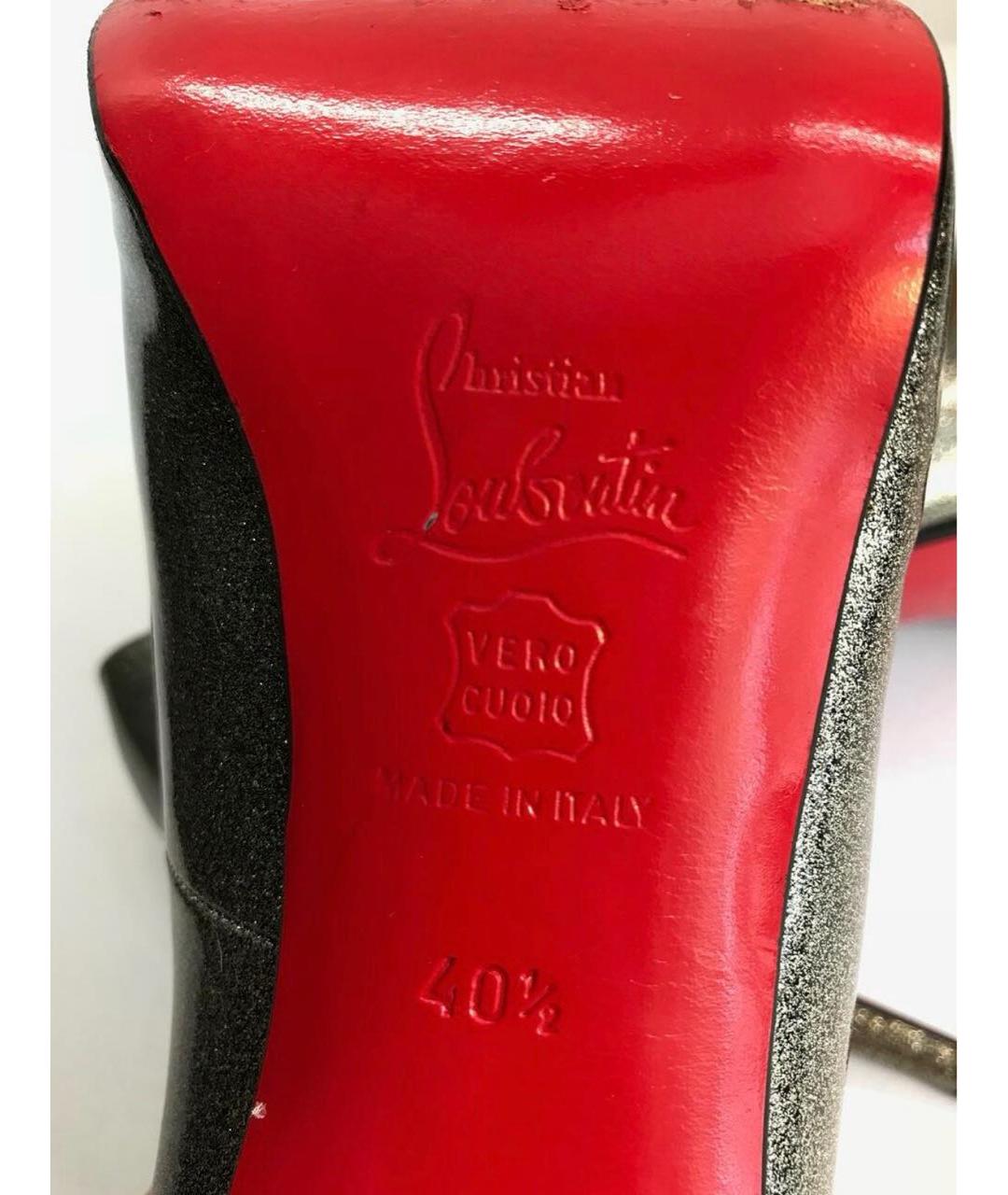 CHRISTIAN LOUBOUTIN Золотые туфли из лакированной кожи, фото 8