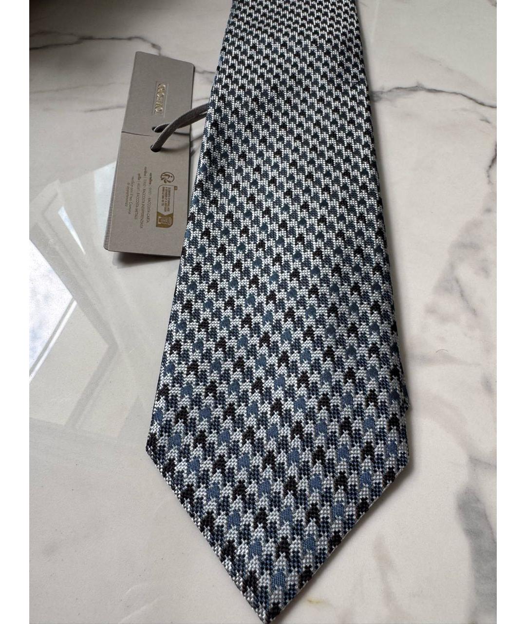 TOM FORD Серый шелковый галстук, фото 3