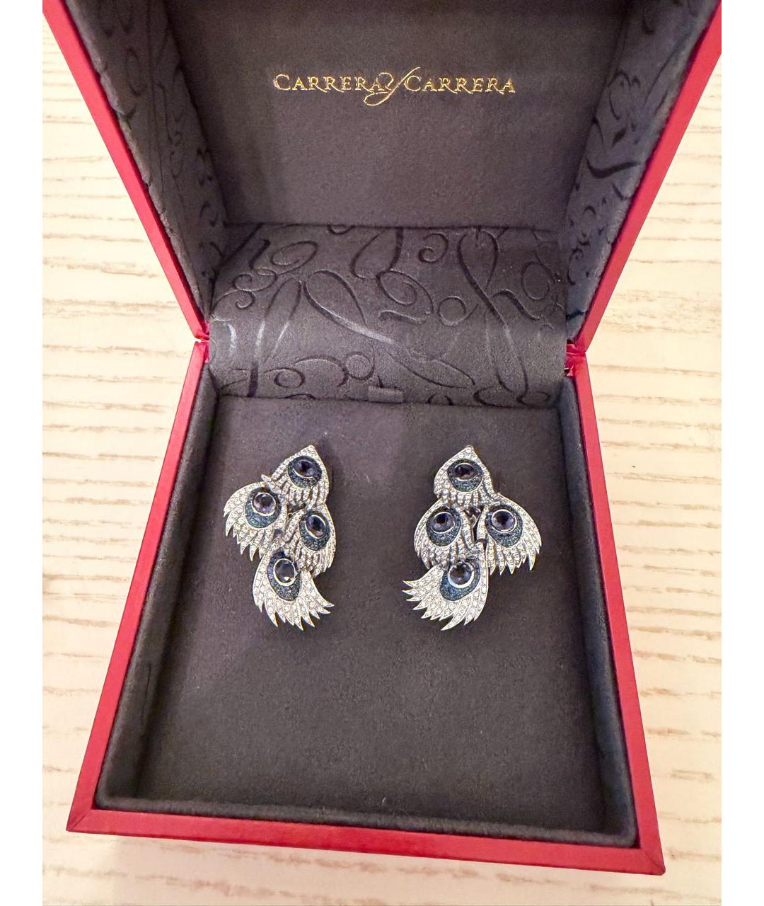 CARRERA Y CARRERA Белые серьги из белого золота, фото 8