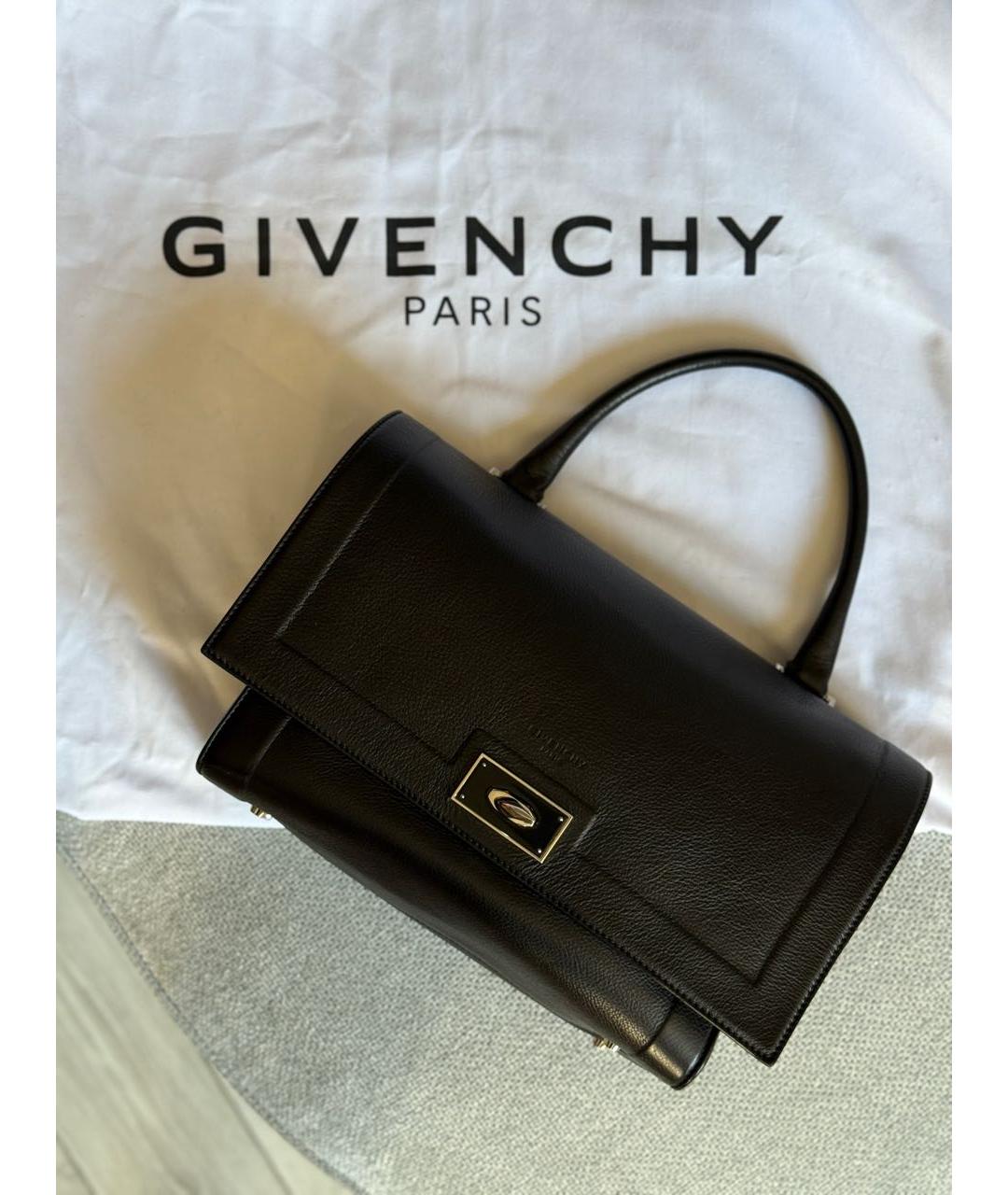 GIVENCHY Черная кожаная сумка с короткими ручками, фото 2