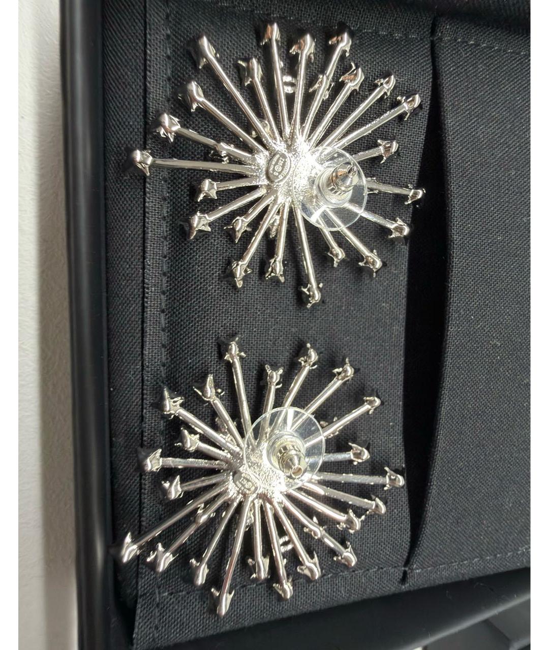 CHANEL Серебряные металлические серьги, фото 2