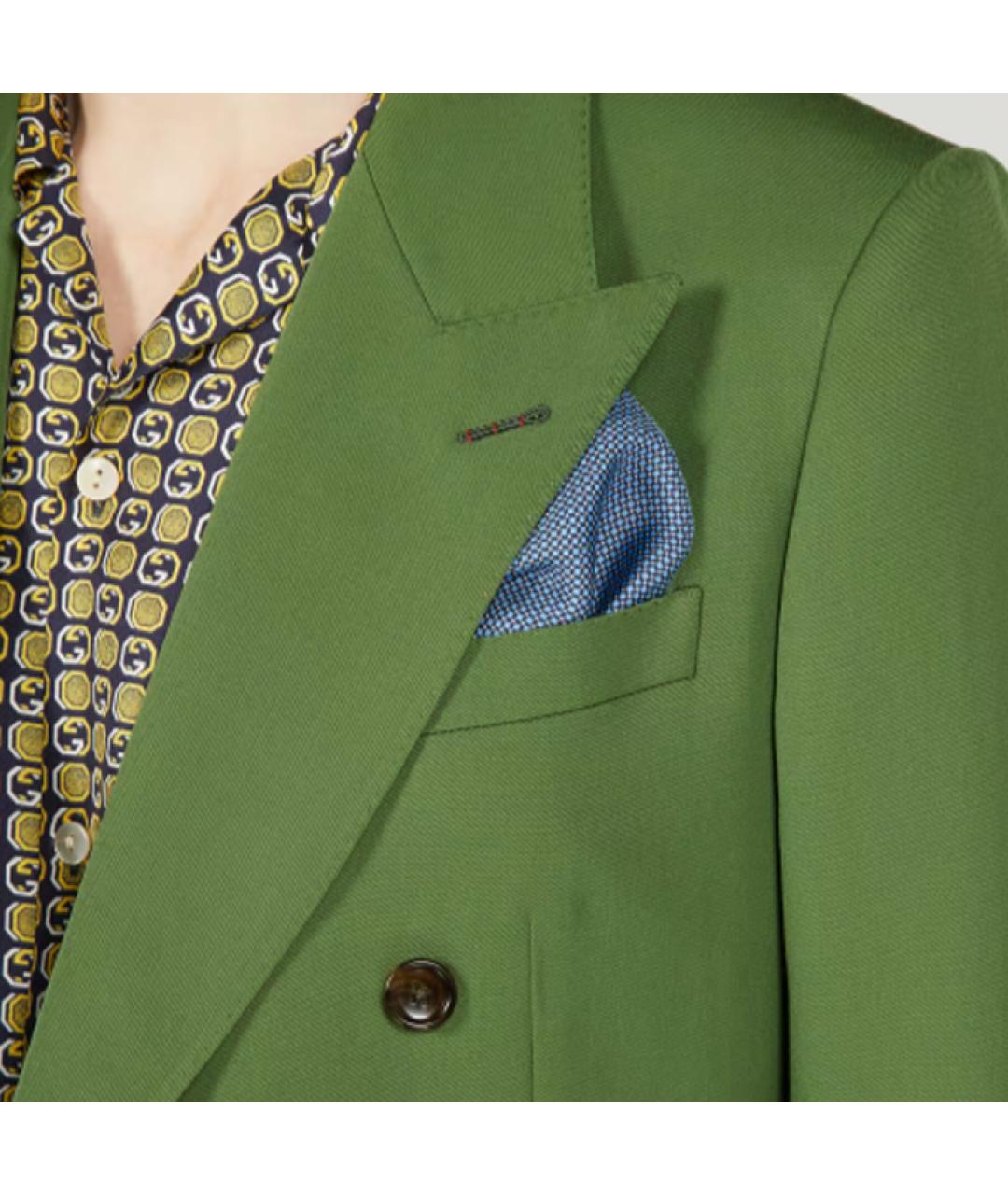 GUCCI Синий шелковый шарф, фото 2
