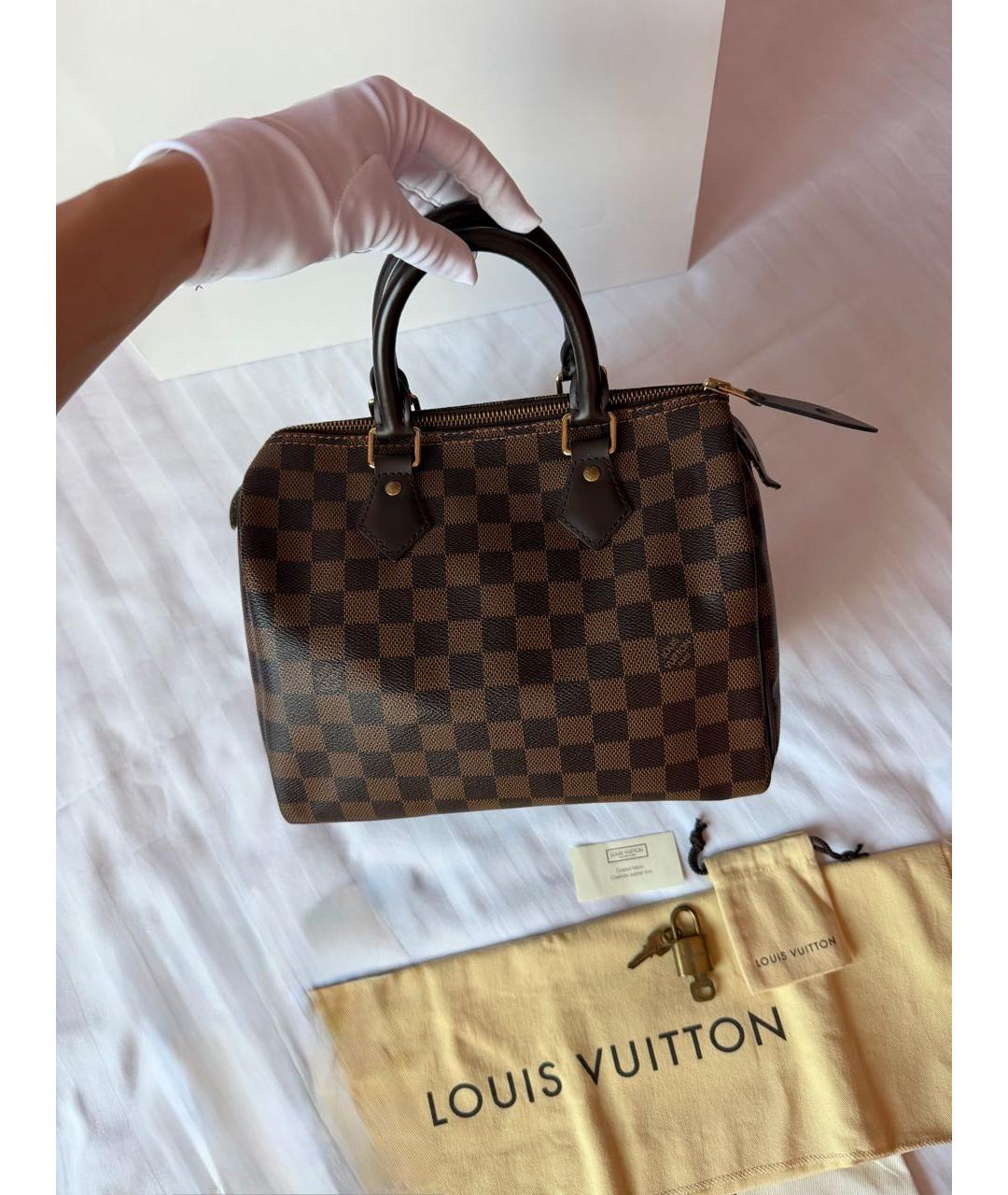 LOUIS VUITTON Коричневая кожаная сумка тоут, фото 2