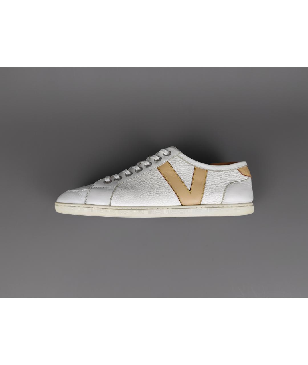 LOUIS VUITTON Белые кожаные низкие кроссовки / кеды, фото 2
