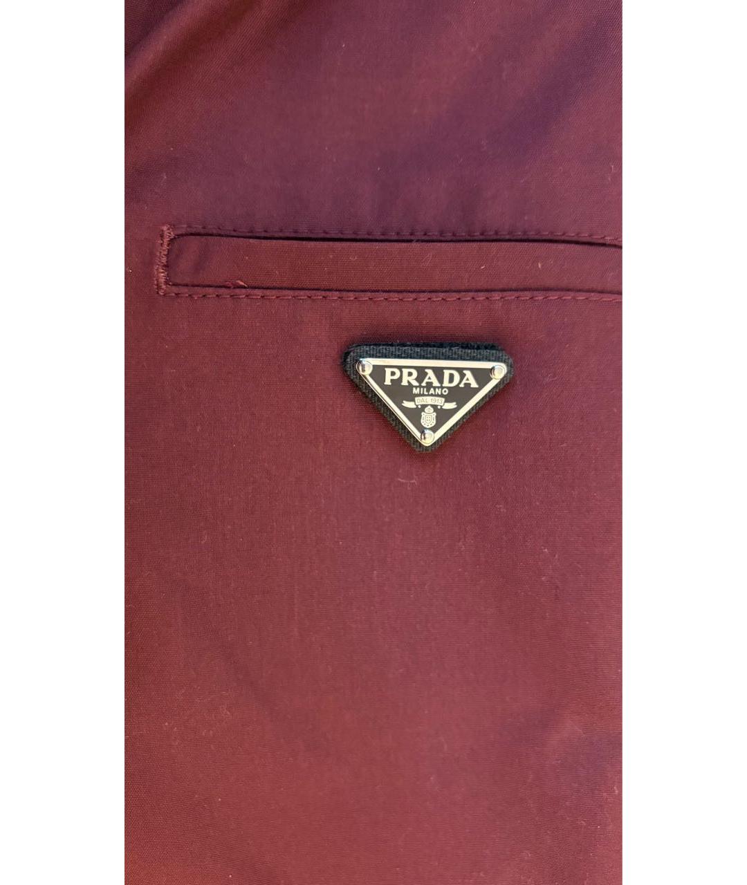 PRADA Бордовая юбка миди, фото 3