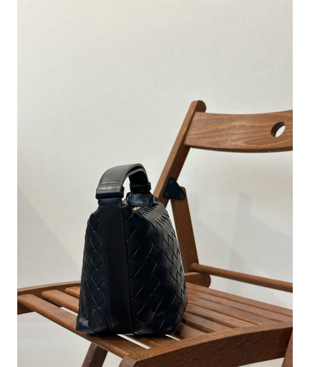 BOTTEGA VENETA Черная кожаная сумка с короткими ручками, фото 2