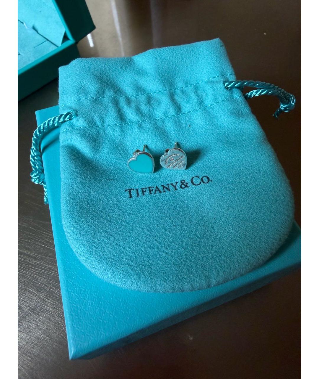 TIFFANY&CO Бирюзовые серебряные серьги, фото 2