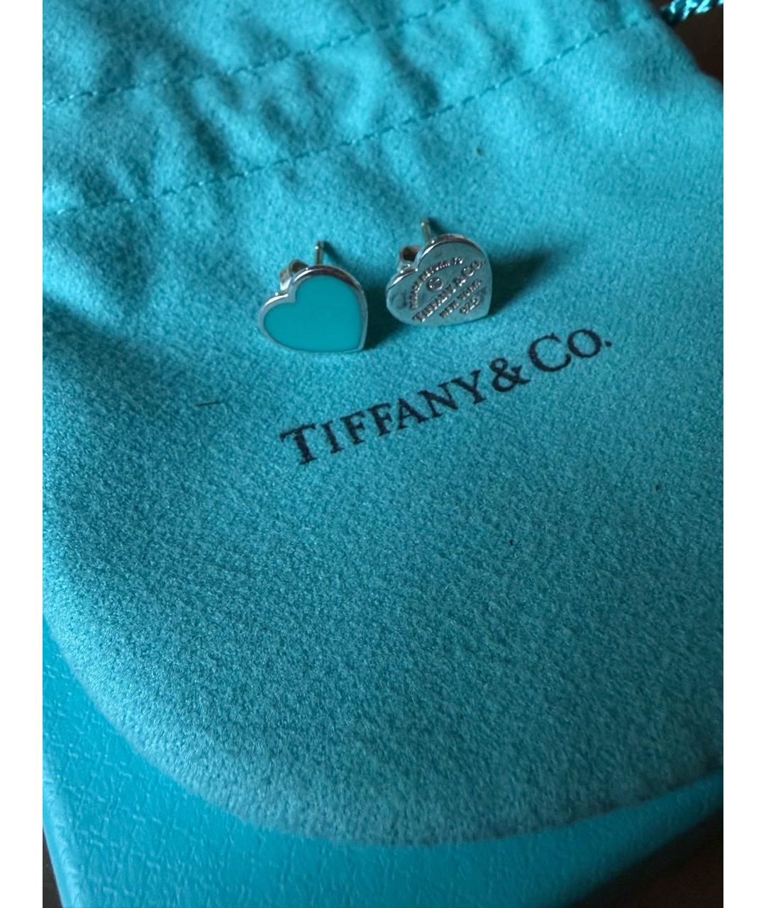 TIFFANY&CO Бирюзовые серебряные серьги, фото 3
