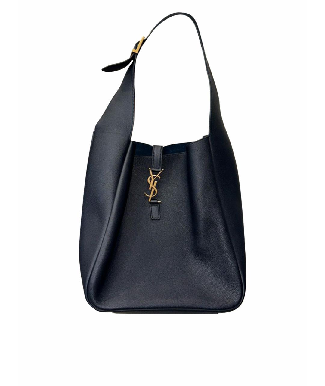 YVES SAINT LAURENT BEAUTY Темно-синяя кожаная сумка тоут, фото 1
