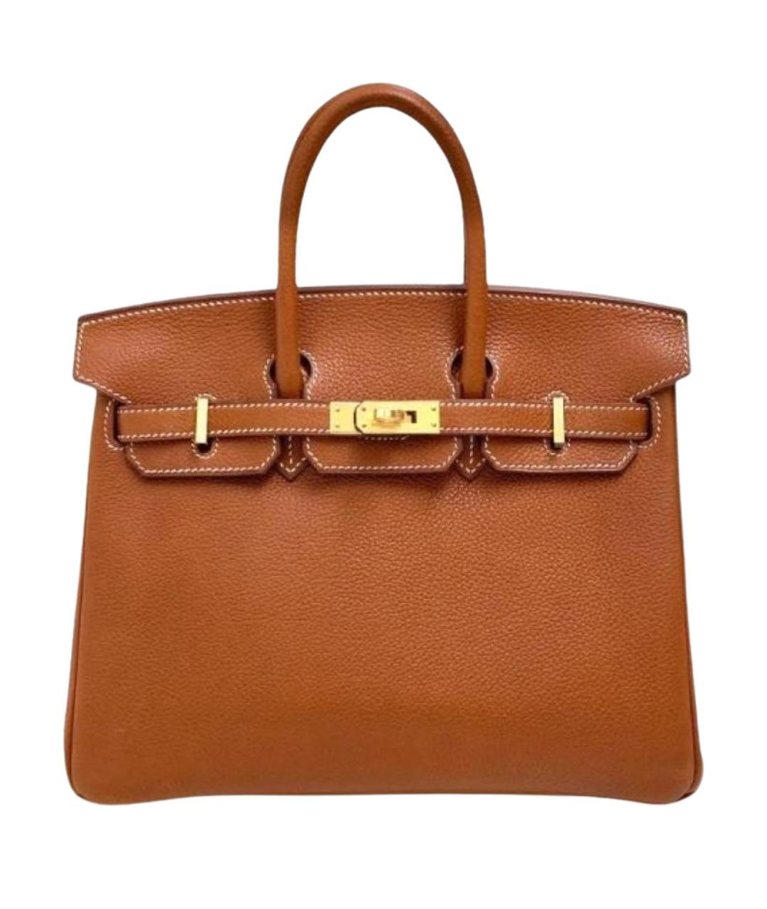 HERMES Коричневая кожаная сумка через плечо, фото 1