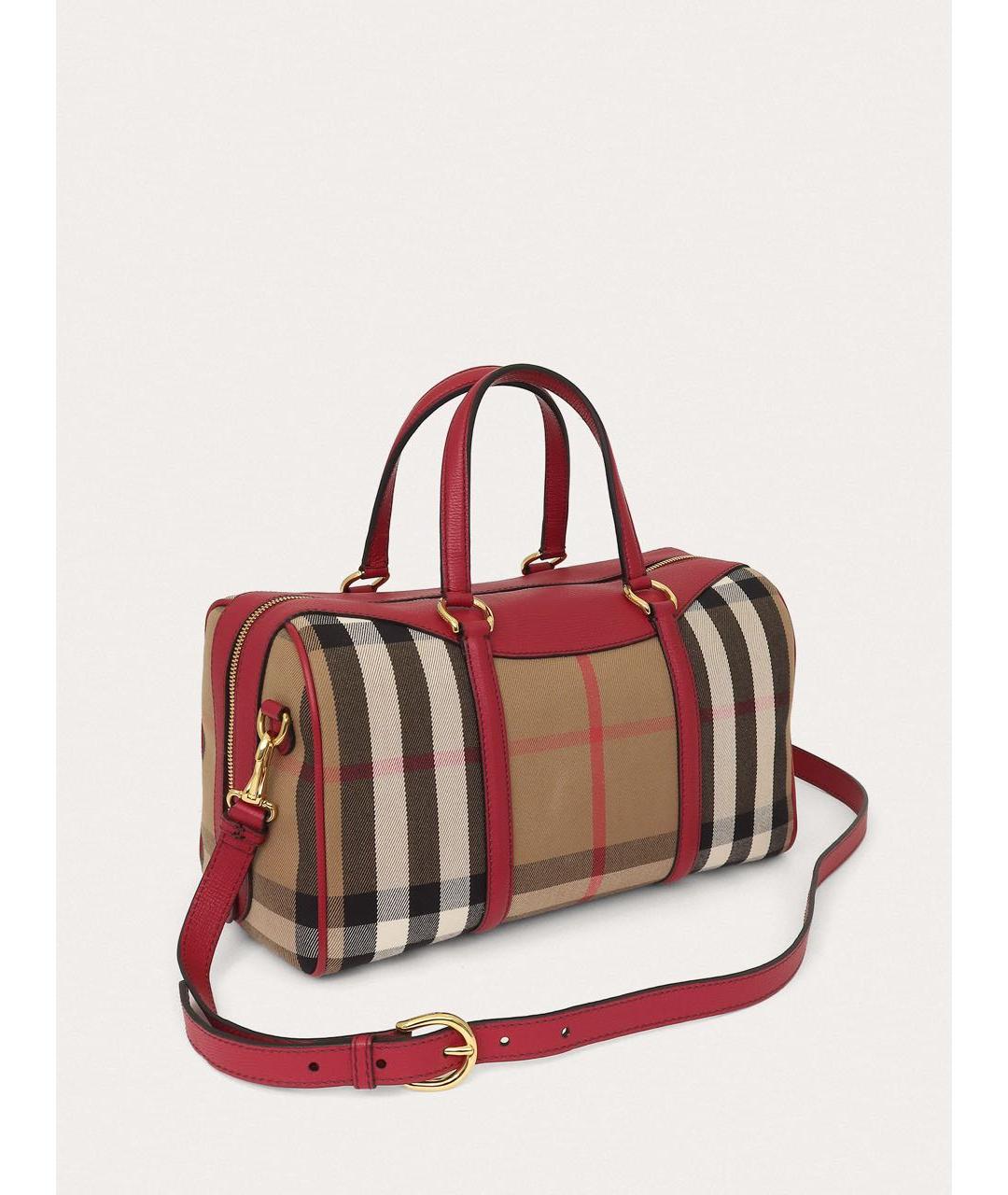BURBERRY Бордовая кожаная сумка через плечо, фото 7