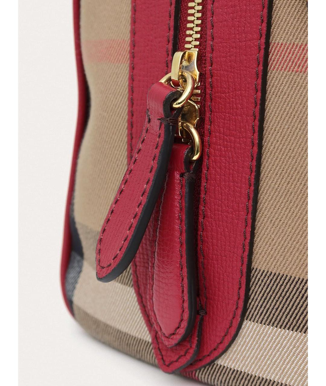 BURBERRY Бордовая кожаная сумка через плечо, фото 6