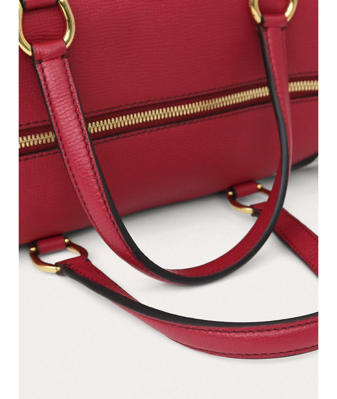 BURBERRY Бордовая кожаная сумка через плечо, фото 8