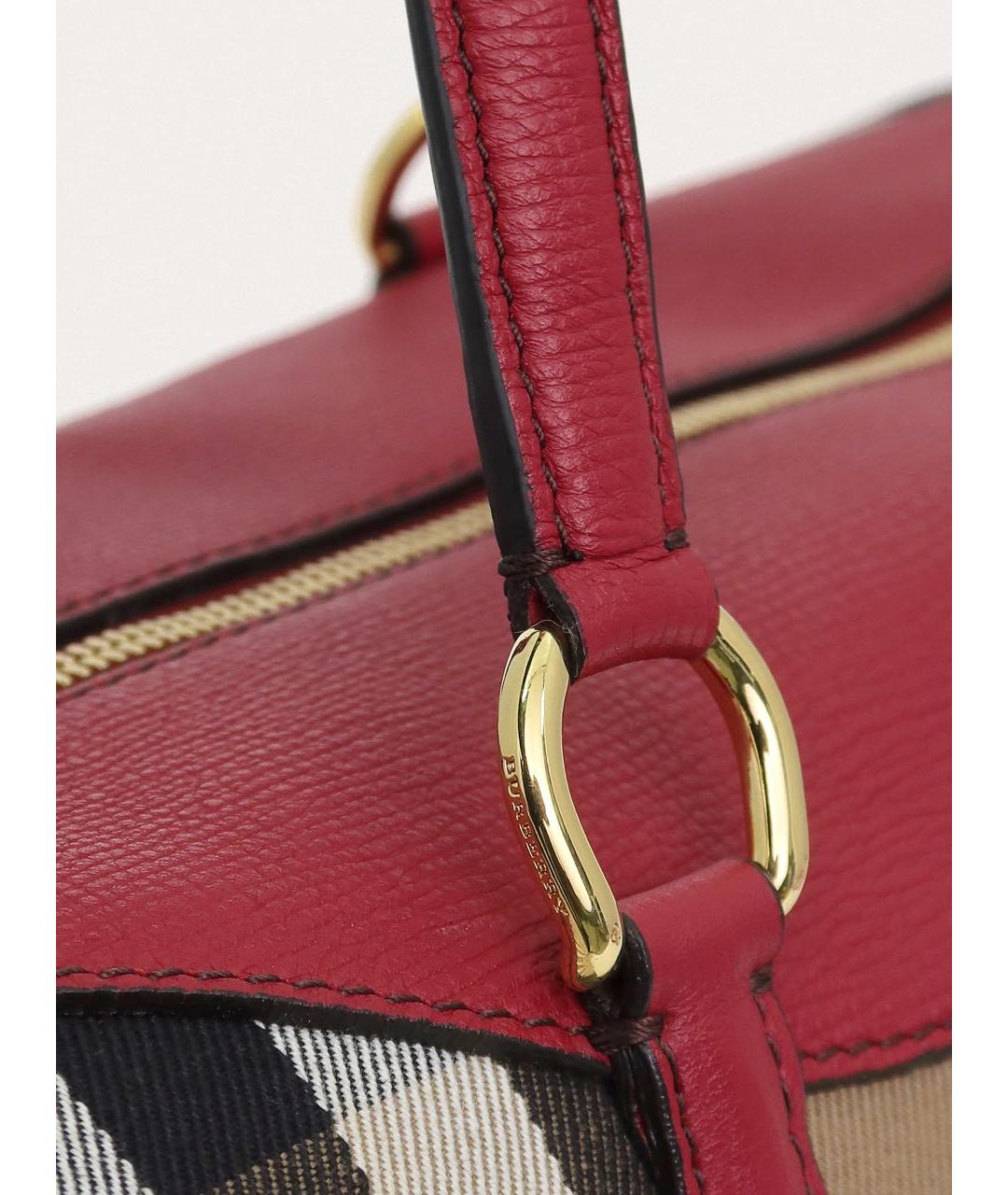 BURBERRY Бордовая кожаная сумка через плечо, фото 5