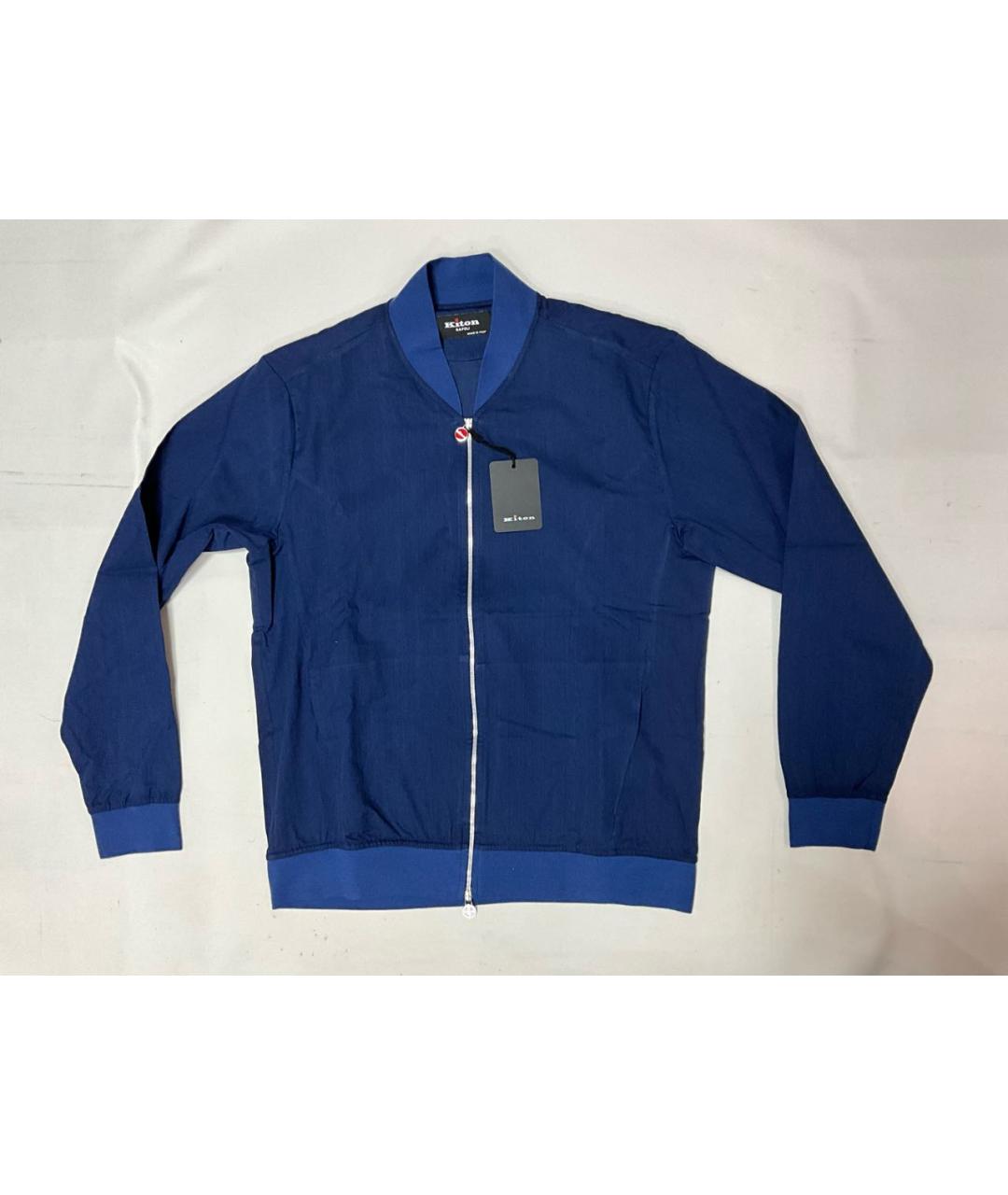 KITON Синяя хлопковая куртка, фото 9