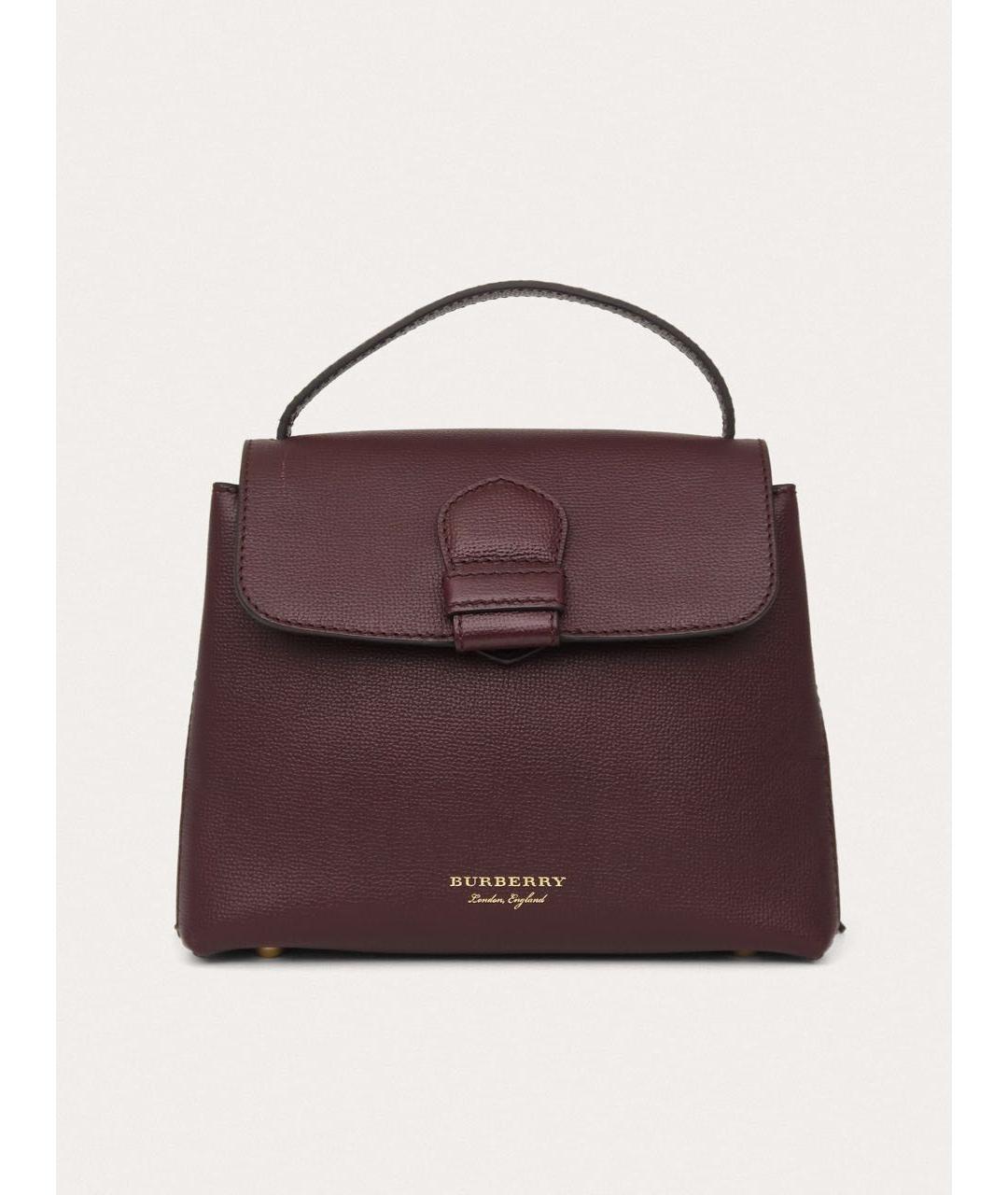 BURBERRY Бордовая кожаная сумка через плечо, фото 9