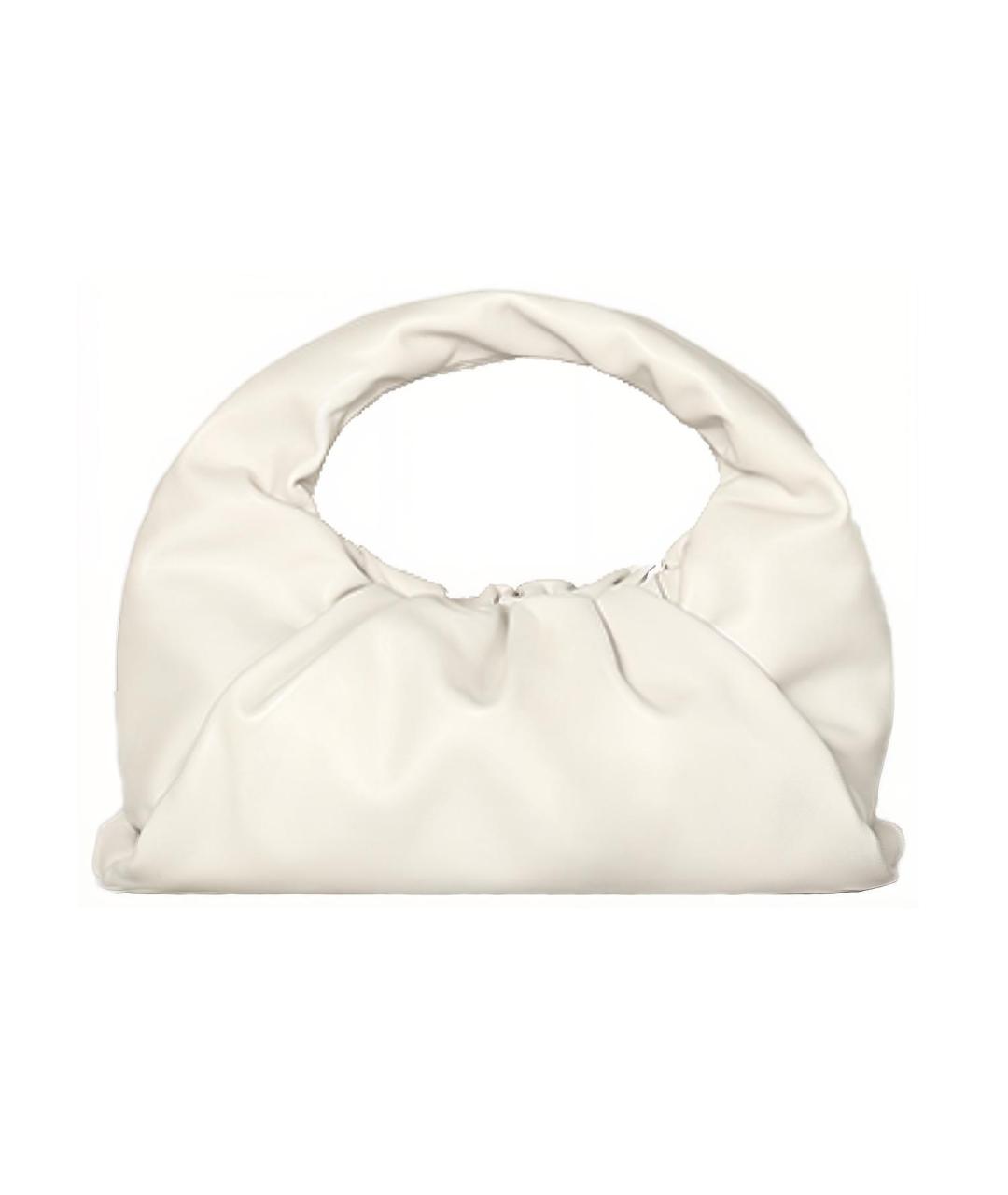 BOTTEGA VENETA Белая кожаная сумка с короткими ручками, фото 1