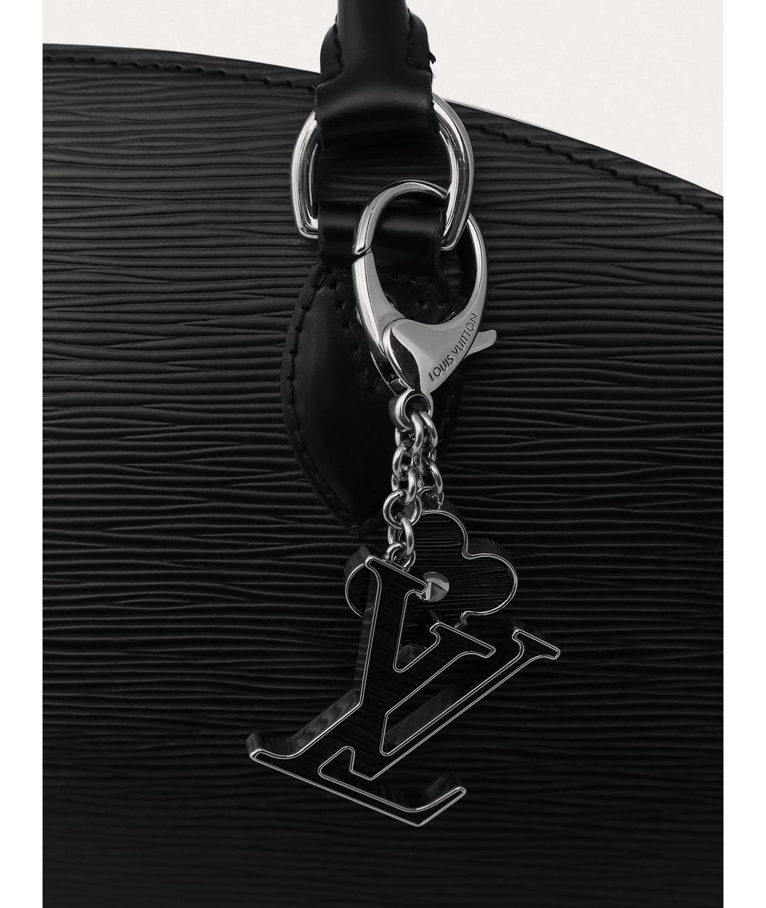 LOUIS VUITTON Черная кожаная сумка с короткими ручками, фото 6