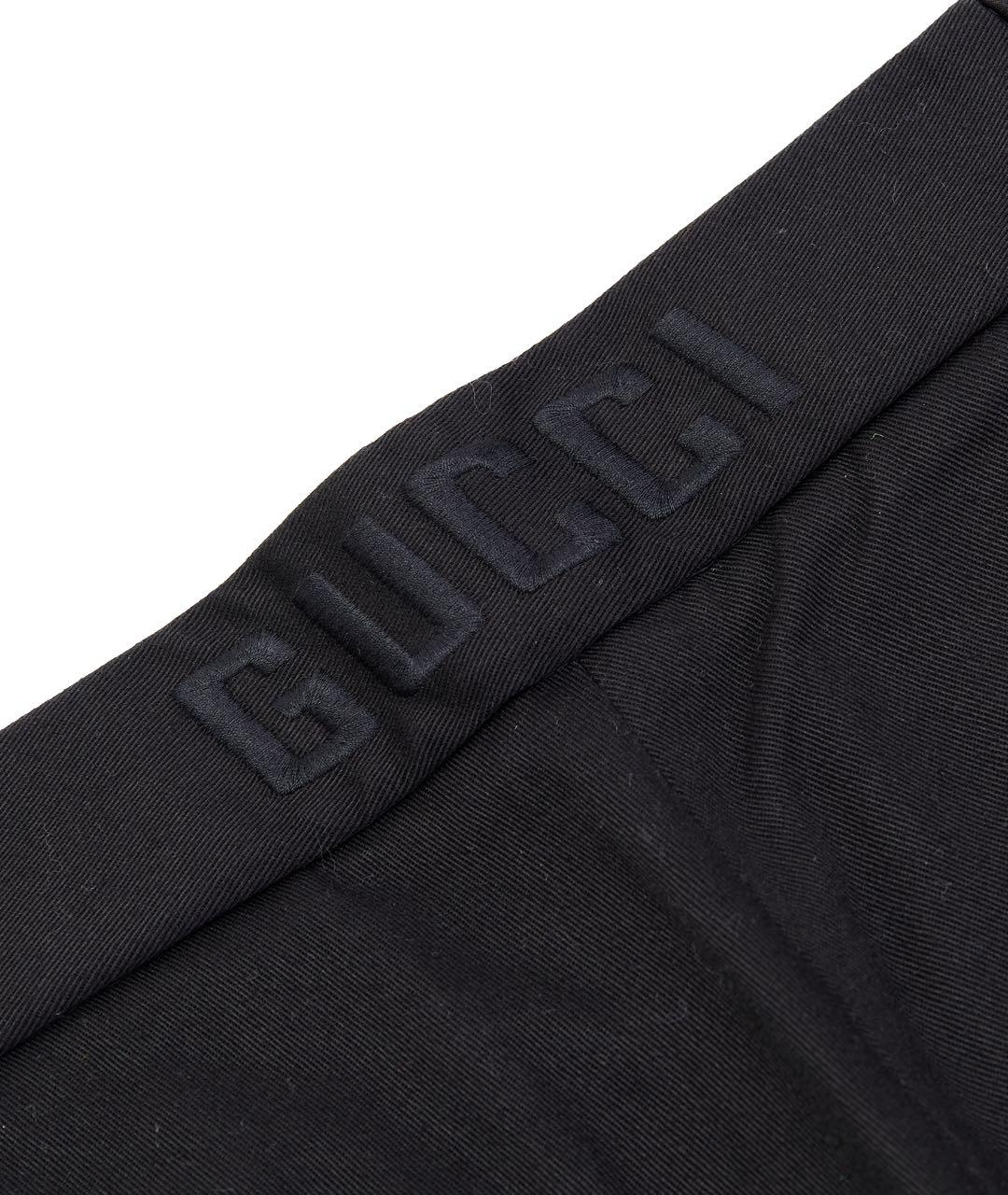 GUCCI Черные хлопковые повседневные брюки, фото 3