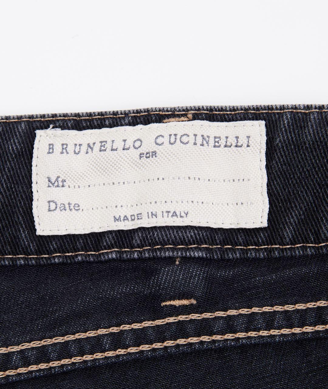 BRUNELLO CUCINELLI Черные хлопковые джинсы скинни, фото 3
