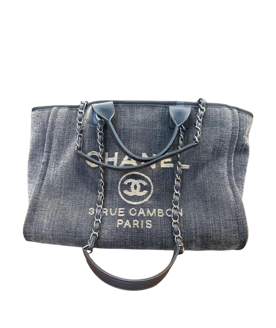 CHANEL Антрацитовая сумка тоут, фото 1