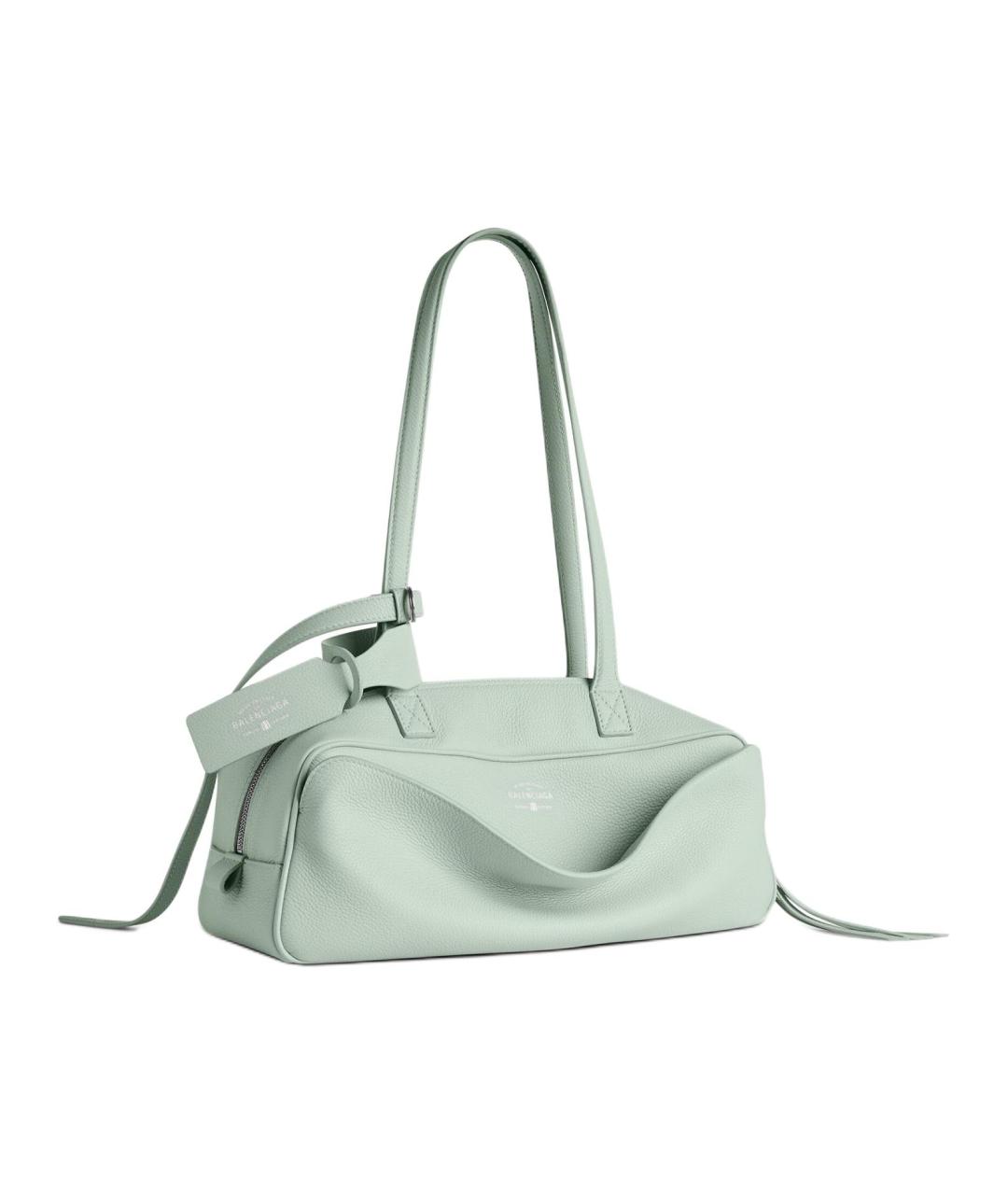 BALENCIAGA Салатовая кожаная сумка через плечо, фото 2