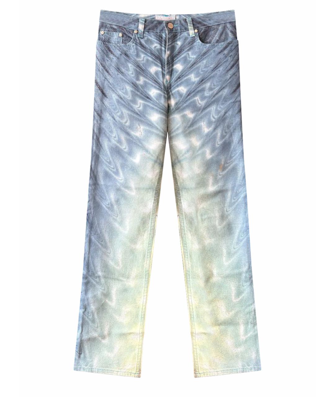 ROBERTO CAVALLI Мульти хлопко-эластановые прямые джинсы, фото 1