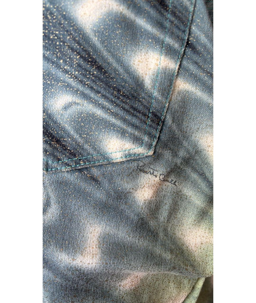 ROBERTO CAVALLI Мульти хлопко-эластановые прямые джинсы, фото 4