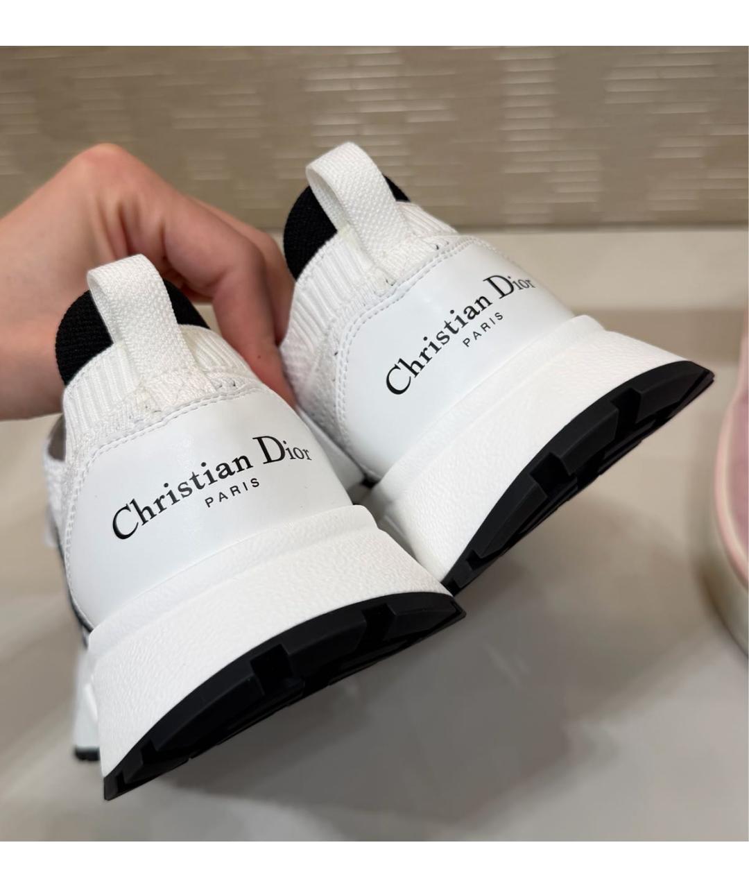 CHRISTIAN DIOR Белые текстильные кеды, фото 5