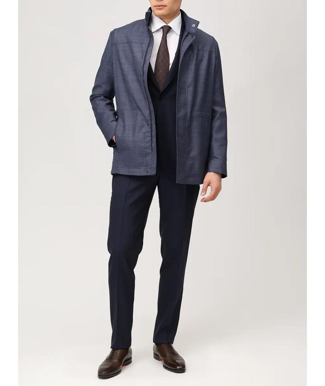 CANALI Синяя шерстяная куртка, фото 2