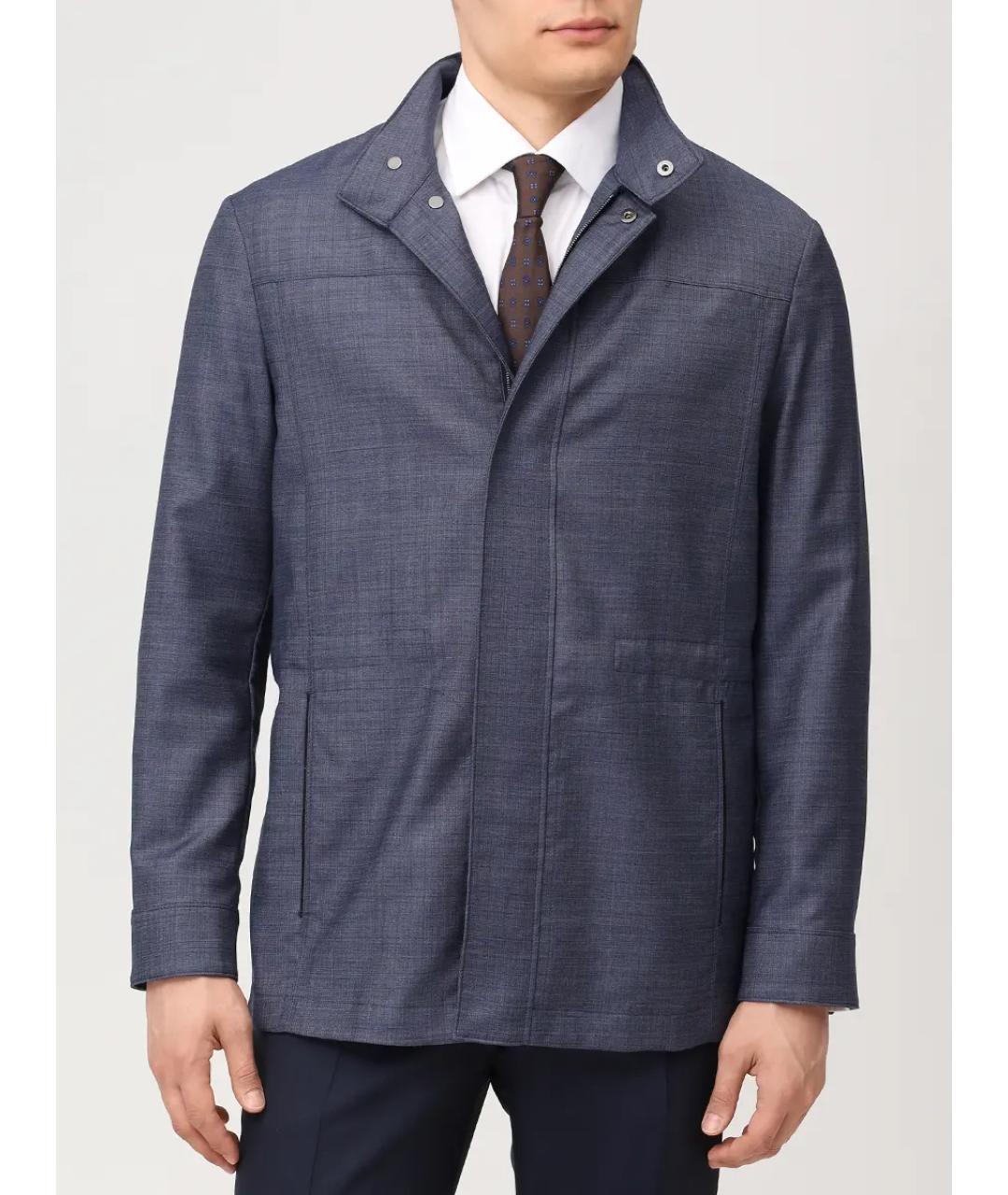 CANALI Синяя шерстяная куртка, фото 4