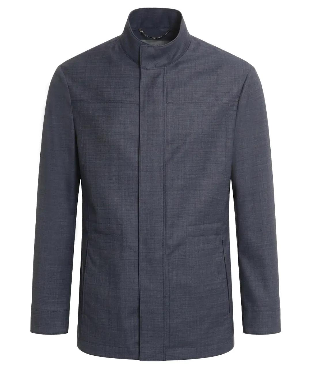 CANALI Синяя шерстяная куртка, фото 1