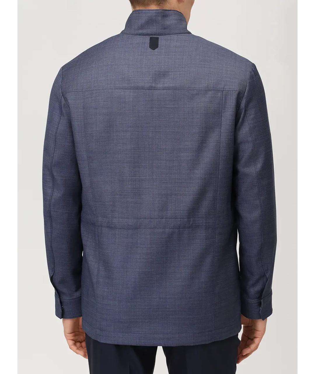 CANALI Синяя шерстяная куртка, фото 3