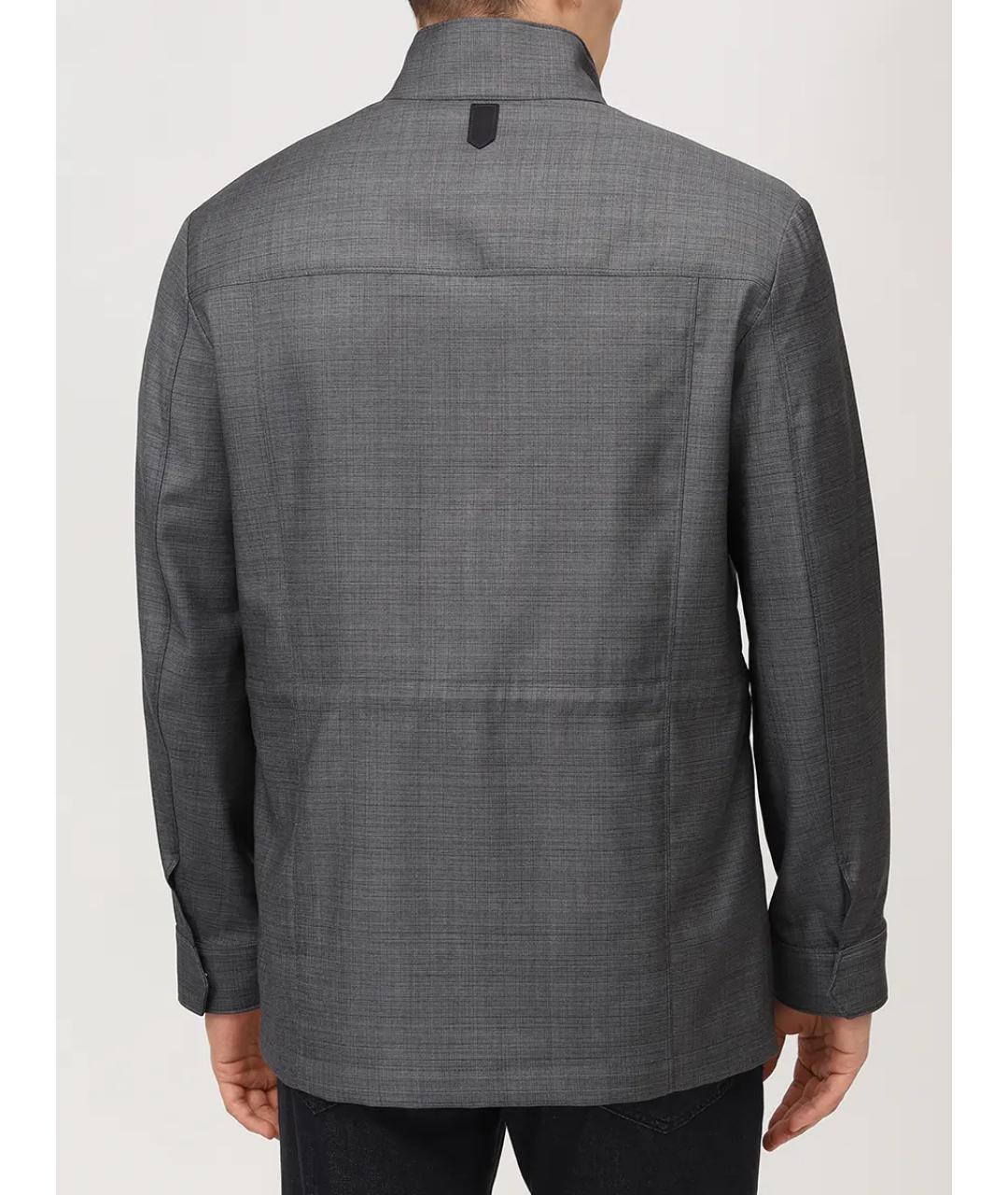 CANALI Серая шерстяная куртка, фото 3
