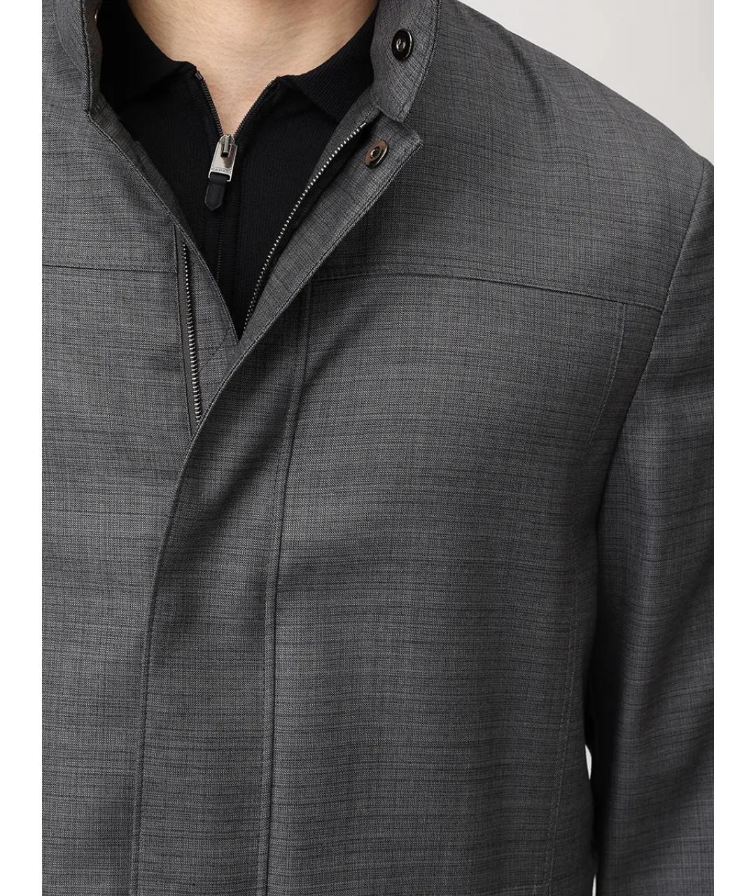 CANALI Серая шерстяная куртка, фото 5