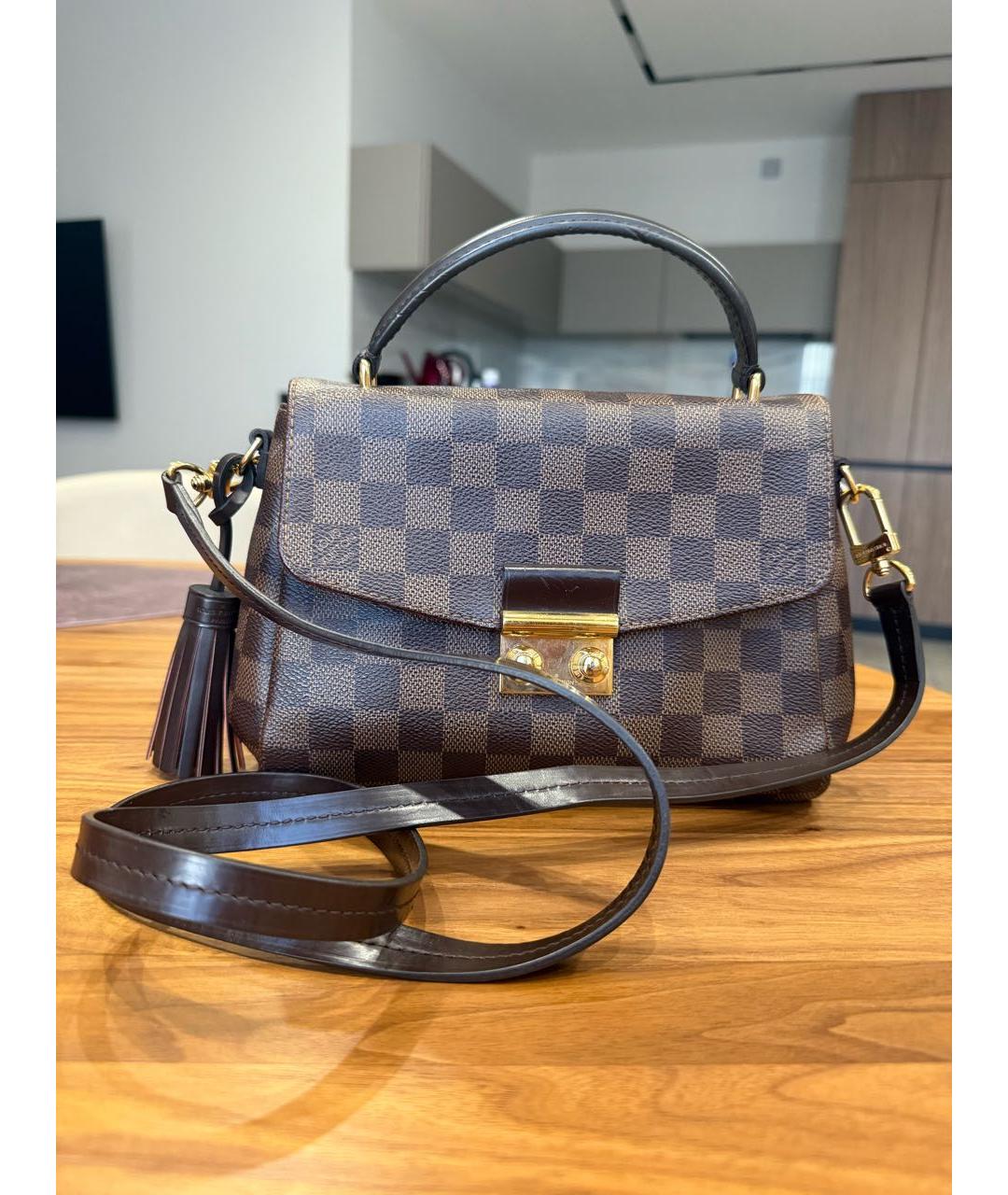 LOUIS VUITTON Коричневая сумка с короткими ручками, фото 9