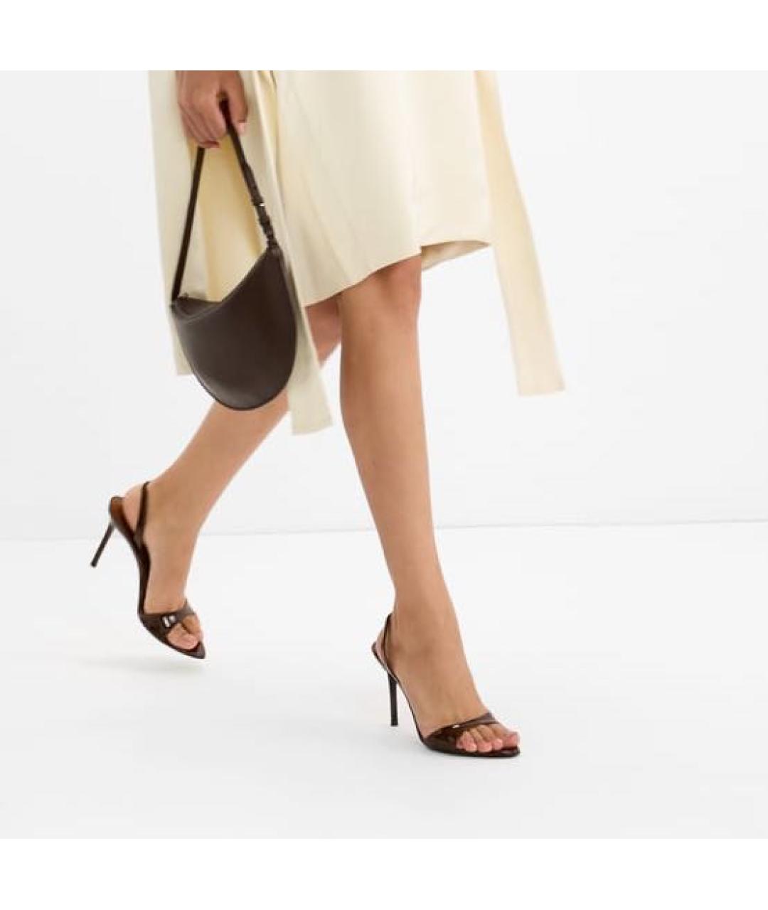 GIUSEPPE ZANOTTI DESIGN Черные босоножки из лакированной кожи, фото 8