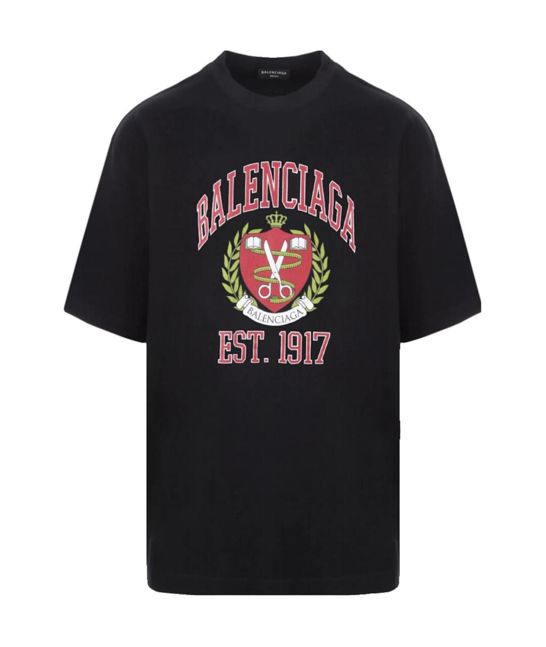 BALENCIAGA Черная футболка, фото 1
