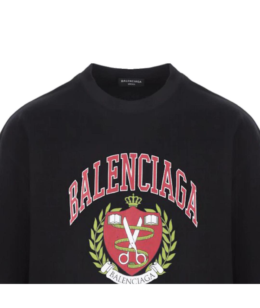 BALENCIAGA Черная футболка, фото 3