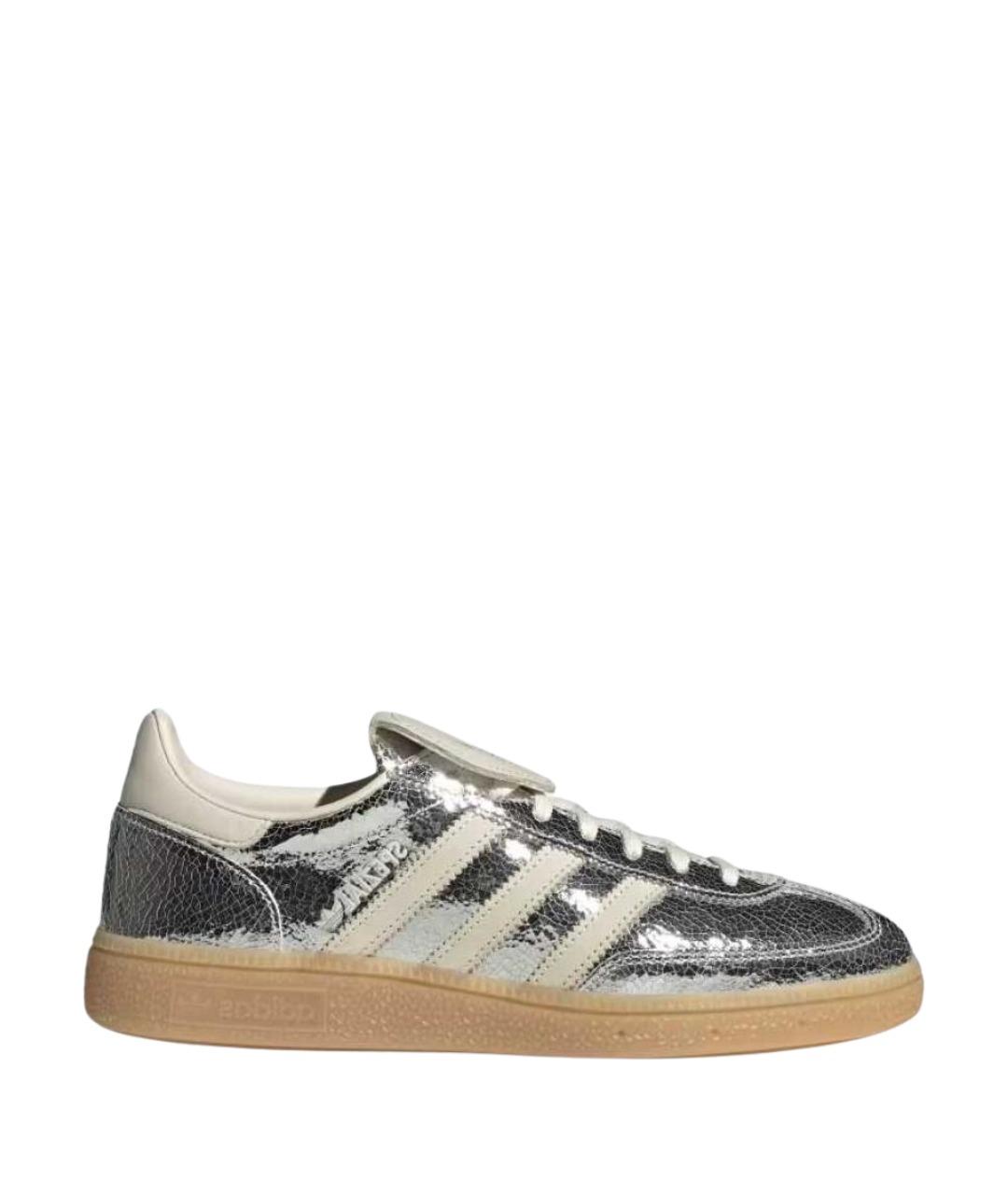 ADIDAS Серебряные кожаные кроссовки, фото 1