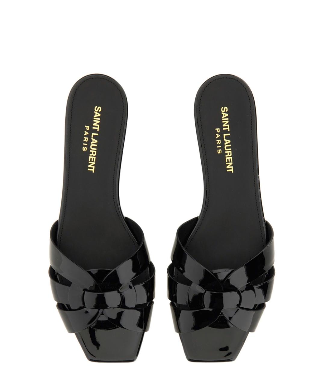 SAINT LAURENT Черные кожаные сандалии, фото 6