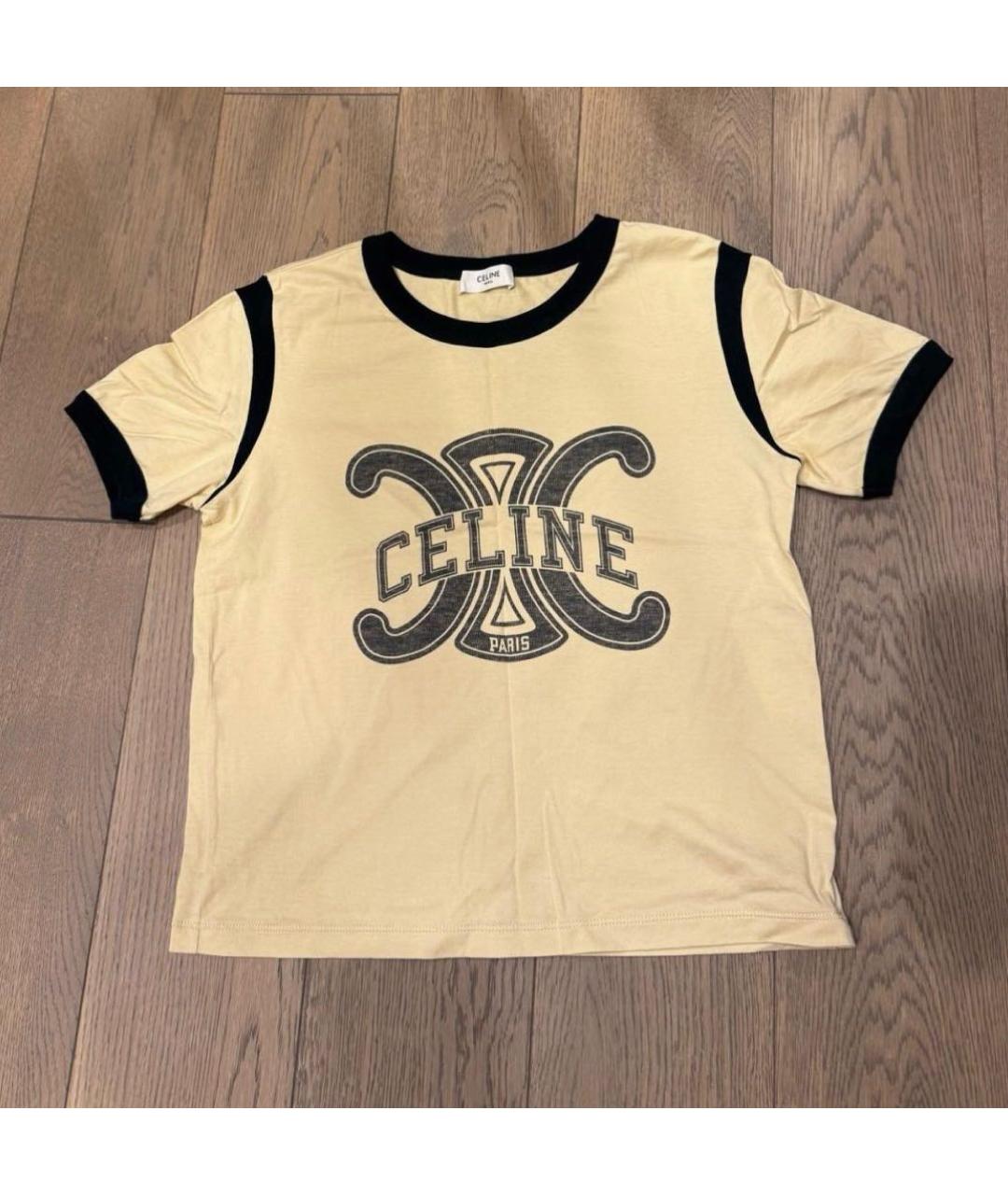 CELINE Бежевая футболка, фото 5