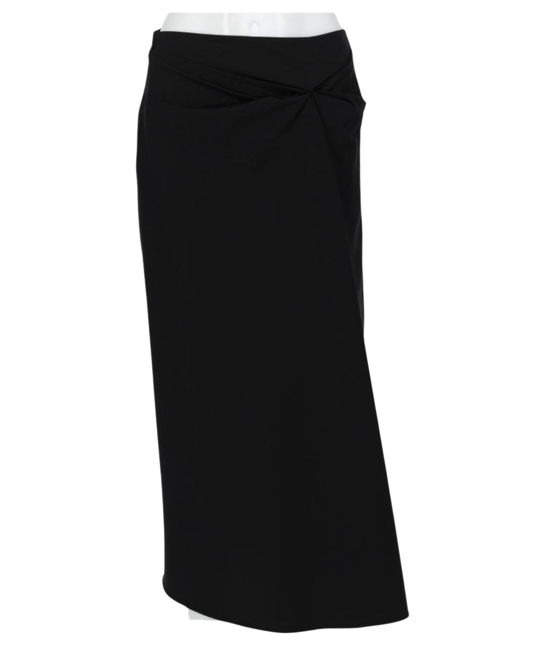 MAX MARA Черная хлопковая юбка миди, фото 1
