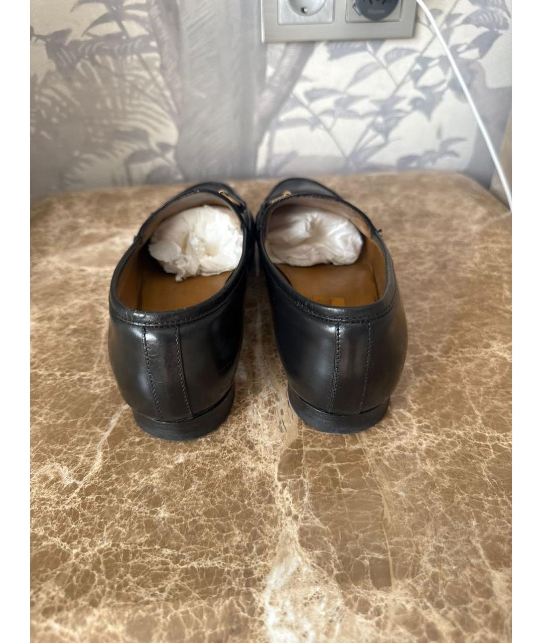 GUCCI Черные кожаные лоферы, фото 5