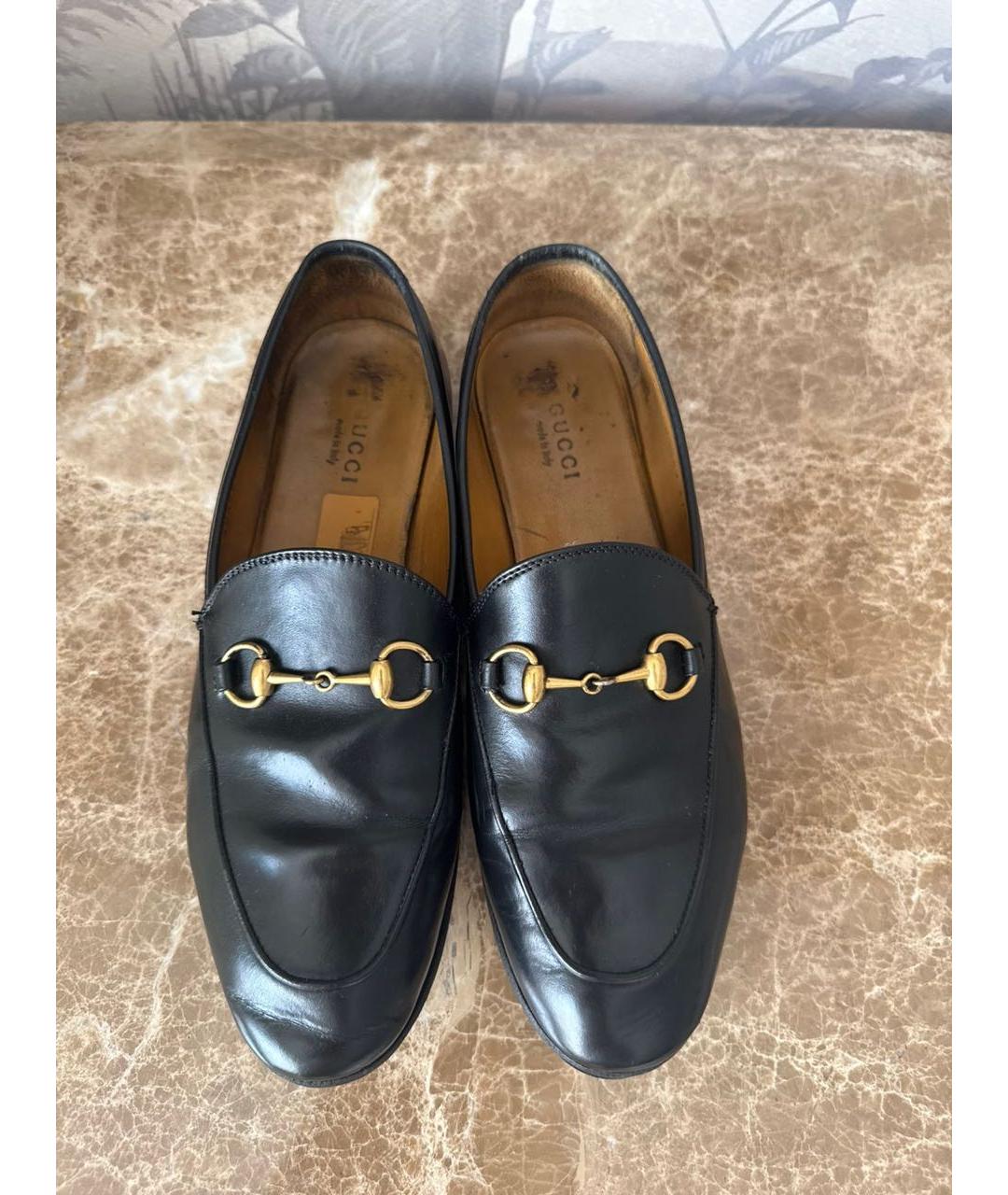 GUCCI Черные кожаные лоферы, фото 2